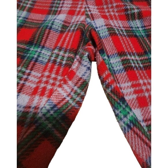 𝅺Red Plaid Christmas Pajama Pants Fleece Lounge Sleepwear - Picture 7 of 10